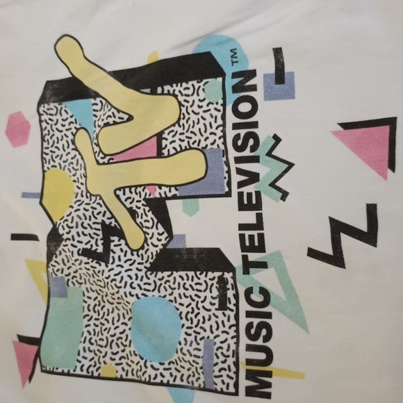 MTV Graphic T-Shirt Vintage Sz L Graphic Cotton Novelty Casual - Picture 5 of 9
